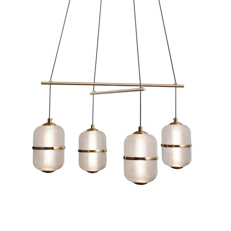 Lampa wisząca Italux Alani PND-34375-4-HBR Złoty