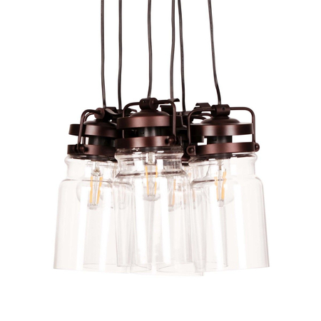 Lampa wisząca RAVEN Kaja K-8004-6 brąz