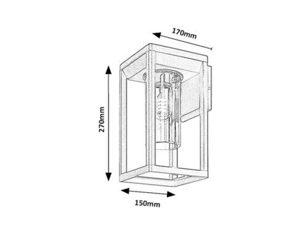 Kinkiet zewnętrzny Rabalux Zernest  77085 czarny