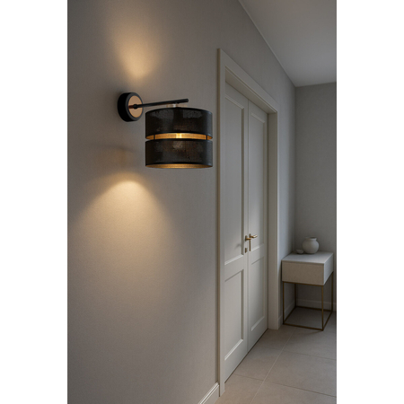 Kinkiet Kaja MALAVI K-5504 czarny, złoty