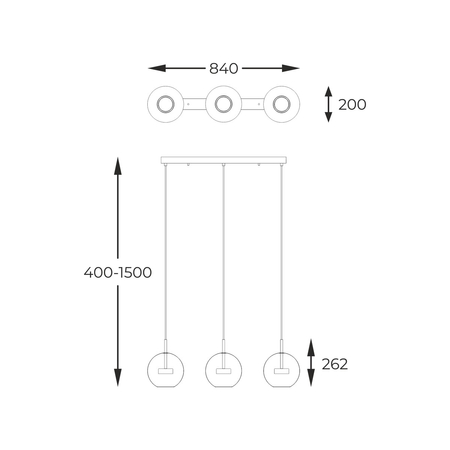 Lampa wisząca Zuma Line P0428-03J-L4AC ENCELADUS LAMPA WISZĄCA ZŁOTA/GOLD