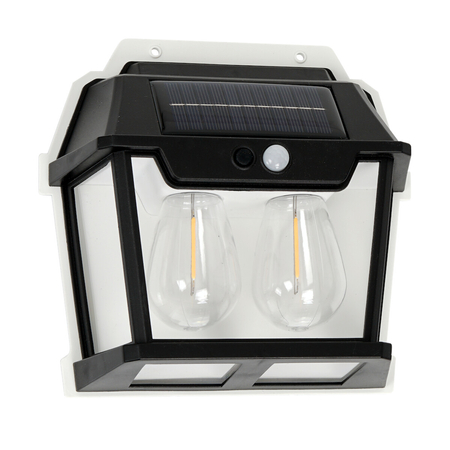 Eko-Light Kinkiet Solarny Filo Podwójny 3000K EKO0731 CZARNY