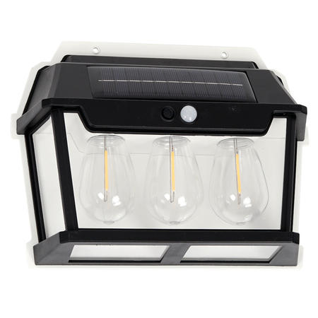 Eko-Light Kinkiet Solarny Filo Potrójny 3000K EKO0727 CZARNY