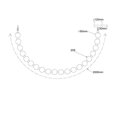Light Prestige Lampa wisząca Dorado Rope 2 m złota LED CCT LP-002/2M CCT