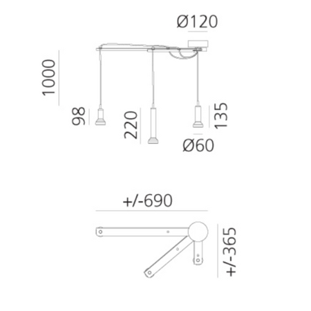 Lampa wisząca Artemide DAL0027L14 Stablight LED