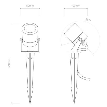 Spot zewnętrzny Astro Skye Spike Spot 1386001 Szczotkowana Stal Nierdzewna