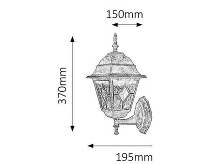 Kinkiet zewnętrzny Rabalux Monaco 8182 złoto antyczne