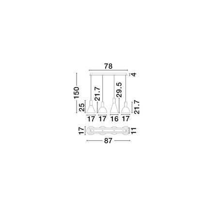 Lampa wisząca Luces Exclusivas SARDUNO LE45140 złoty i odcienie złota, szary i odcienie szarości