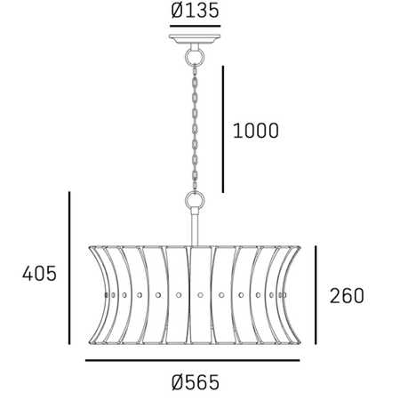 Cosmo Light Lampa wisząca LANCASTER P04456BR