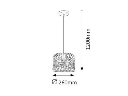 Lampa wisząca Rabalux Alessandra 2161 biały matowy