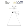 Lampa wisząca Ring średni CCT 1xLED czarny LP-909/1P M BK CCT