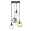 Lampa wisząca COSMO 4 BL PREMIUM MIX Emibig 714/4PREM czarny/złoty