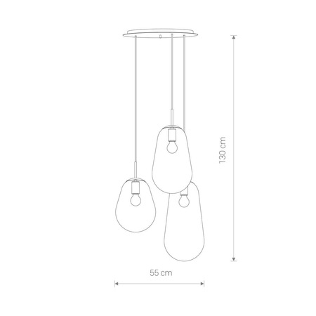 Lampa wisząca PEAR Nowodvorski 7794 przezroczysty
