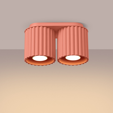 Sollux Lighting Plafon AURA 2 brzoskwiniowy GU10 SL.1825