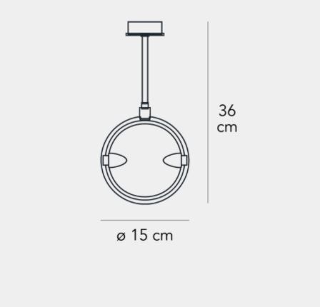 Lampa wisząca LED Fontana Arte F302285150CRLE Nobi