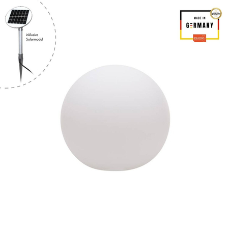 Kula LED Lampa solarna zewnętrzna ogrodowa przenośna 2900K Biała ciepła Ø30 32416S biały
