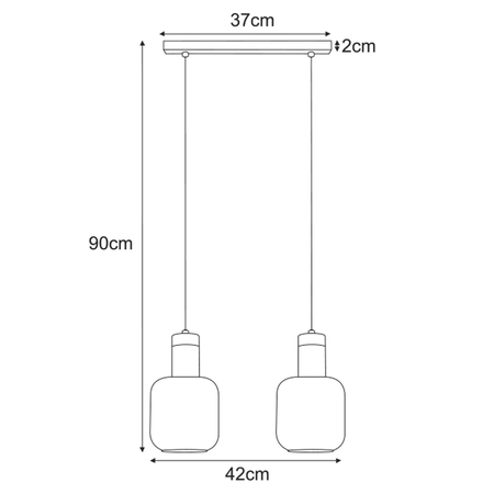 Lampa wisząca Kaja DENIS K-5261 czarny, grafitowy