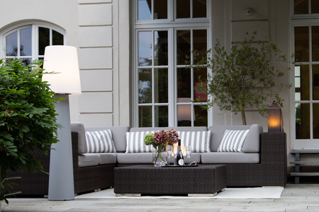 Lampa solarna No.1 zewnętrzna ogrodowa przenośna 2900K Biała ciepła 160cm, szary 32569S