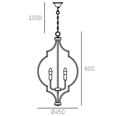 Cosmo Light Lampa wisząca NASHVILLE P05186BK