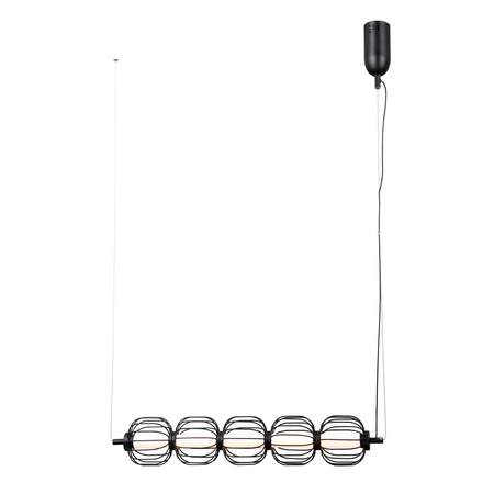 Lampa wisząca Italux Pedro PND-34405-5-BK Czarny mat, chrom