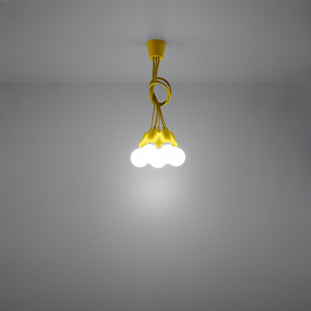Sollux Lighting Lampa wisząca DIEGO 5 żółta SL.0580