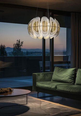 Lampa wisząca Slamp FIORDLYS - GOLD ROUND FRDSM00GLD01T00ROUEU złoty