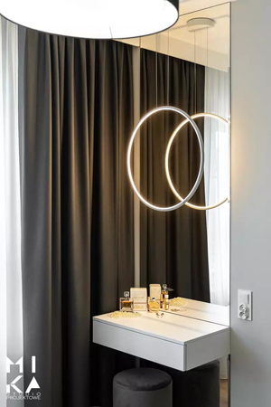 Lampa wisząca Ledowe Okręgi No.1 X 60cm biała 4k ściemnialne