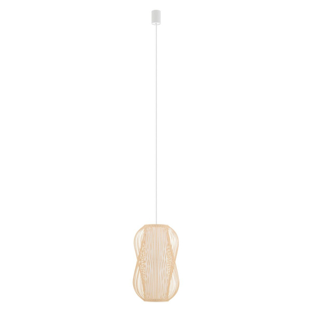 Lampa wisząca Nowodvorski PUKET M 11161 Naturalne drewno Biały
