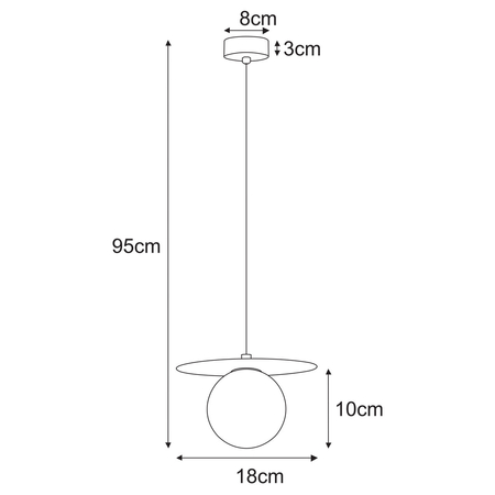 Lampa wisząca Kaja ROBIN K-5430 biały