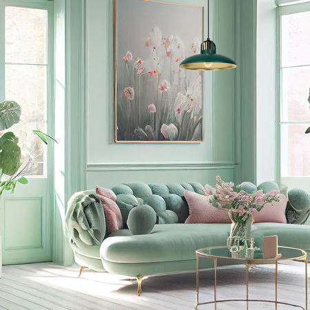 Milagro Lampa wisząca FELIX GREEN/GOLD 1xE27 MLP7709 ZIELONY / ZŁOTY