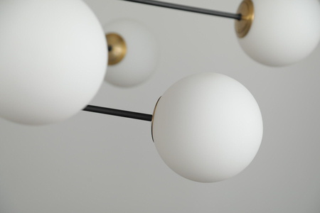 Lampa wisząca OVIEDO 8 GO/BK Azzardo AZ4423 czarny/złoty