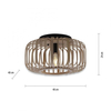 Lampa sufitowa Paul Neuhaus RACOON 11412-79 drewniany