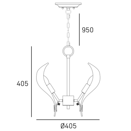 Cosmo Light Lampa wisząca CANNES P06722BR