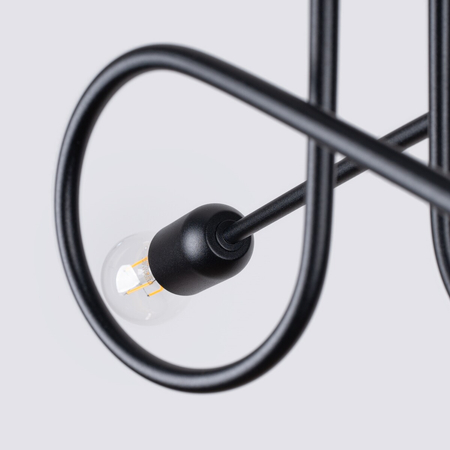 Sollux Lighting Żyrandol LOOP 2 czarny SL.1472