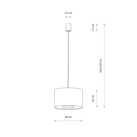Lampa wisząca Nowodvorski LAGO 11673 Szary