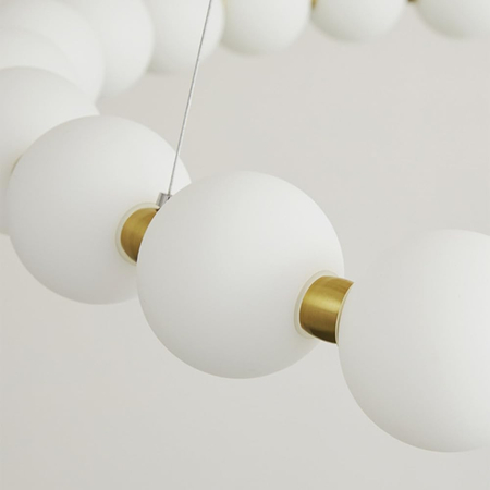 Lampa wisząca Abigali Lampa wisząca Abigali Pontti Big2 56W złoty/mleczne kule