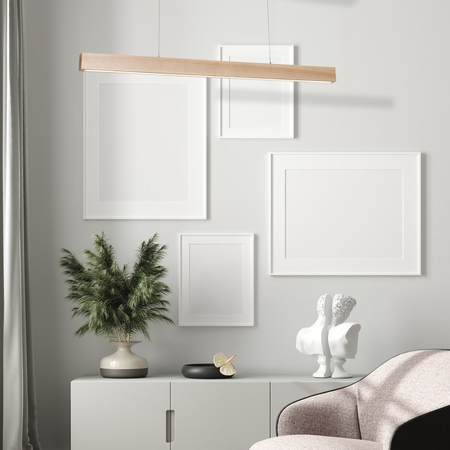 Milagro Lampa Wisząca TIMBER 18W LED MLP568 Naturalne drewno