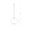 Lampa wisząca SPHERE XL Nowodvorski 7846 przezroczysty