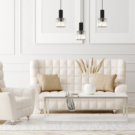 Milagro Lampa wisząca CRISTAL 3xE27 MLP8361 CZARNY / ZŁOTY