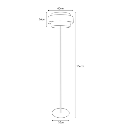 Lampa podłogowa ETELA Kaja K-5175 czarny
