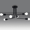 Sollux Lighting Żyrandol NORAH 6 czarny SL.1452