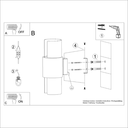 Sollux Lighting Kinkiet FLASH 2 biały SL.1674