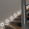 Eko-Light Oprawa schodowa QUADRO Barwa Neutralna 4000K 12V z czujnikiem ruchu EKS1497 BIAŁY / SREBRNY