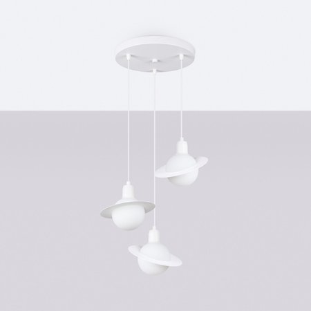 Sollux Lighting Lampa wisząca HYPERION 3P biały SL.1357