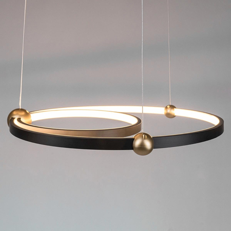 Ledowa Lampa wisząca Aurora No.2 50cm 3k czarna