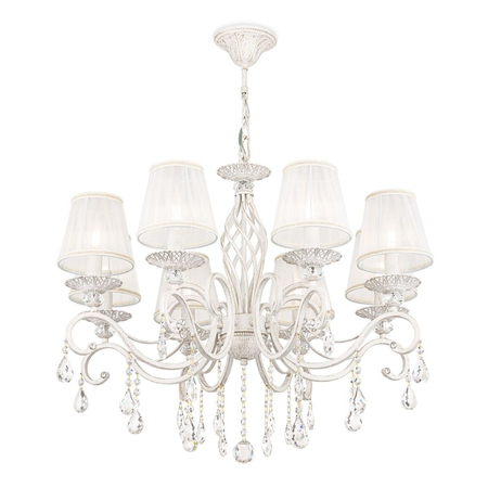 Żyrandol Maytoni ARM247-08-G Grace - Biały z dodatkiem złota