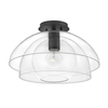 Lampa wisząca / Półplafon Lotus - 1 źródło światła - Czarna Quintiesse QN-LOTUS-P-BLK