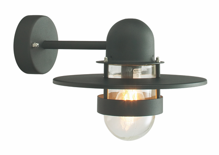 BERGEN 270 BLACK E27 LED 9W ON ARM DOWN