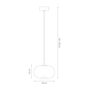 Milagro Lampa wisząca VASO 1 AMBER 4W ML1399 ZŁOTY