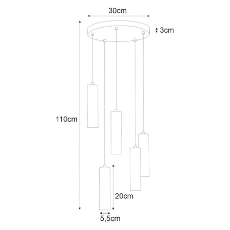 Lampa wisząca DOPIK Kaja K-4437 czarny